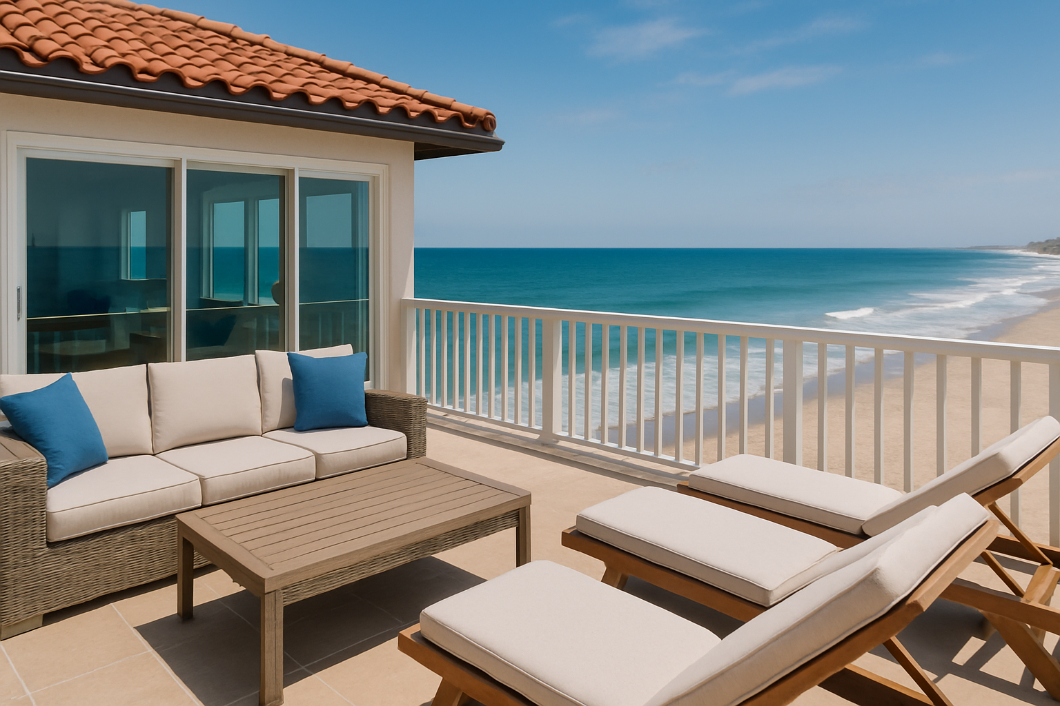 Beach view from patio